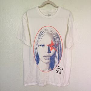 White Graphic Tee by Lavenge